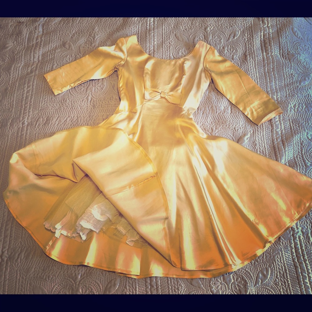 Vintage gold Cocktail Evening dress